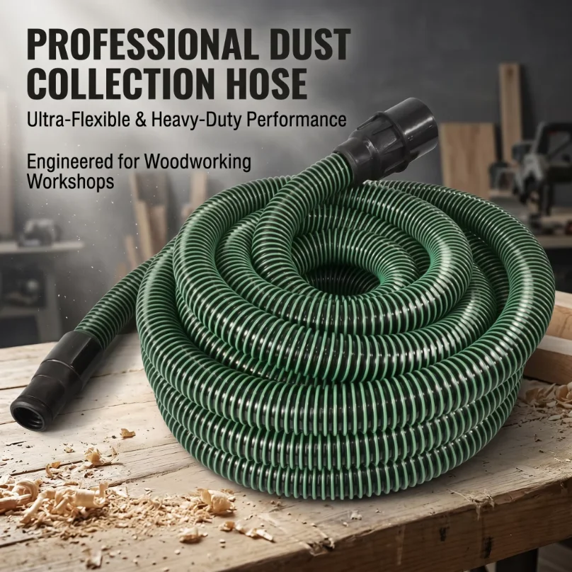 Anti-Static 35mm OD Flexible Corrugated Dust Hose for Woodworking Fits Table/Circular Saws & Sanders
