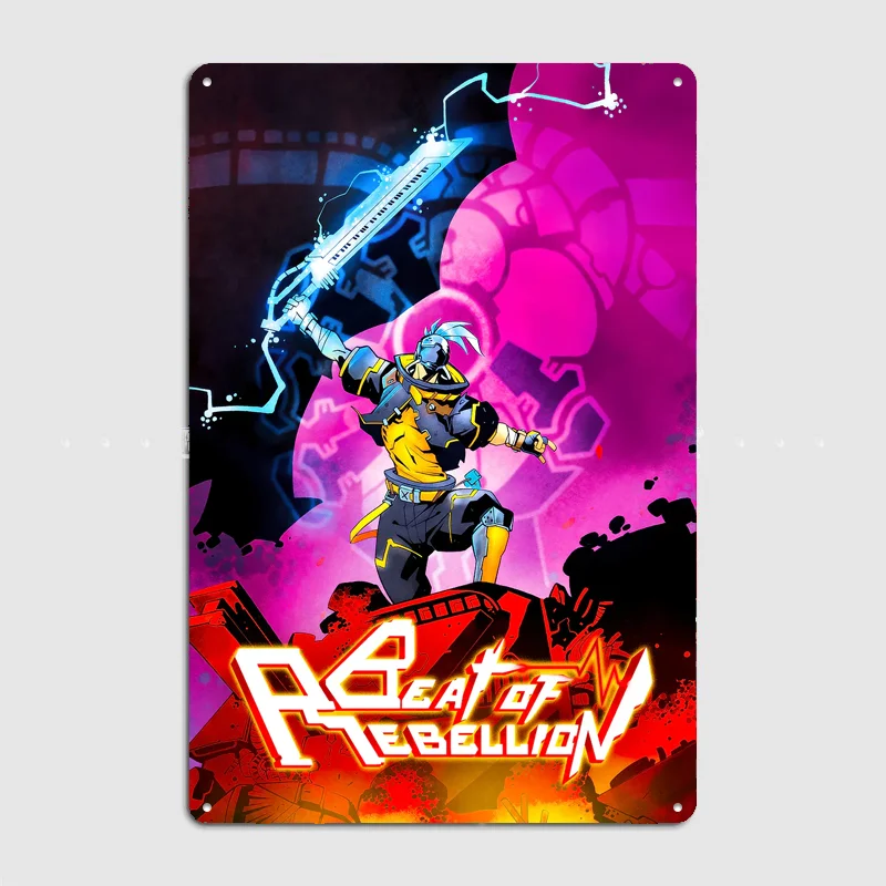 Beat of Rebellion Game Art Poster Metal Tin Sign Indoor Outdoor Home Decor Bar Custom Posters Wall Room Decorations