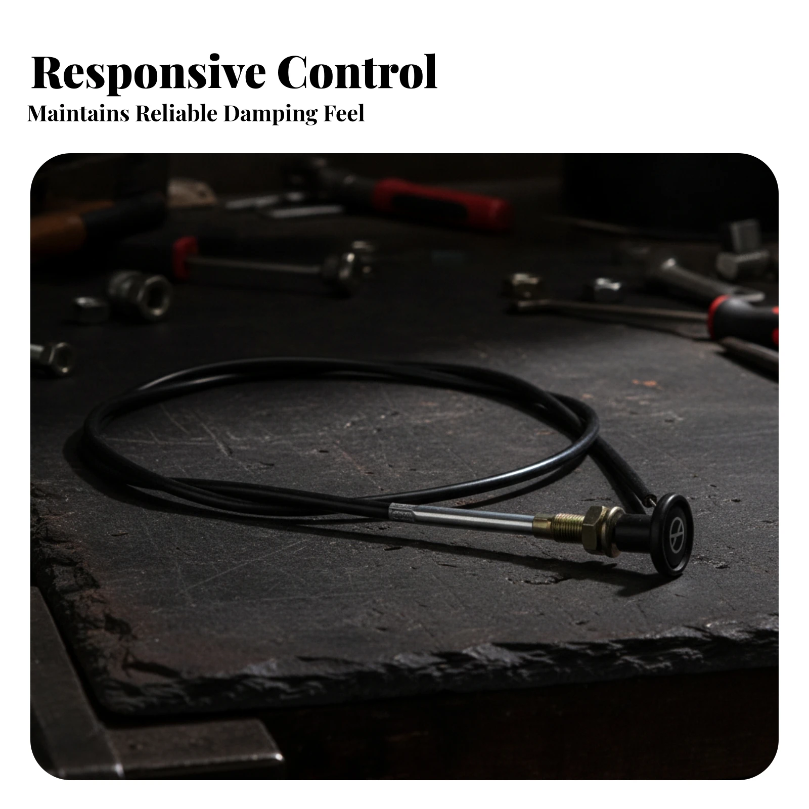 Choke Control Cable Responsive Choke Cable with Knob Corrosion-Resistant Weather-Resistant for Lawn Mower Repair