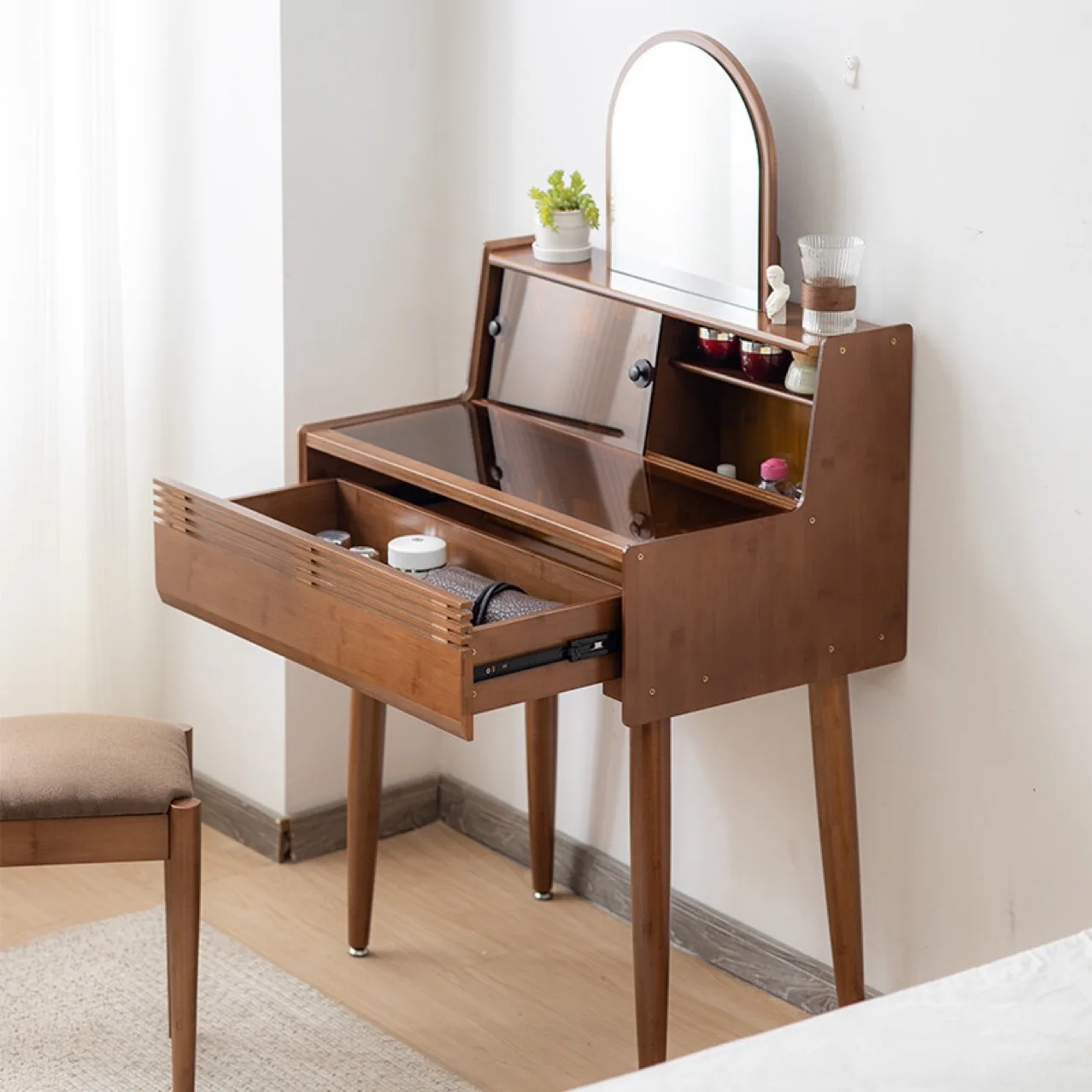 رف من الخشب الصلب متعدد الوظائف لغرفة النوم وغرفة الدراسة وخزانة الملابس #2