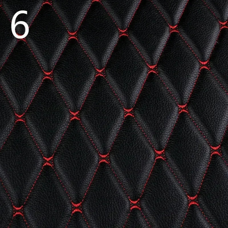 100x158cm Faux Leather Quilted Foam Padded Fabric Wear-Resistant Car Seat Cover / Sofa Cushion Upholstery  DIY