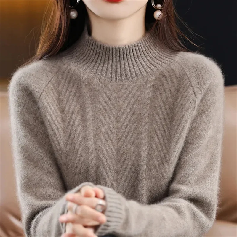 Heliar Women Fall Turtleneck Sweater Knitted Soft Pullovers Cashmere Jumpers Basic Soft Sweaters For Women 2024 Autumn Winter