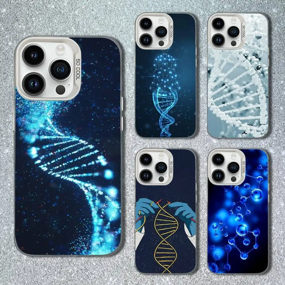 

Biology DNA Science Phone Case For iPhone 13,15,14,16,12,11,Mini,MAXXS,Pro,SE, White Matte Shockproof Cover