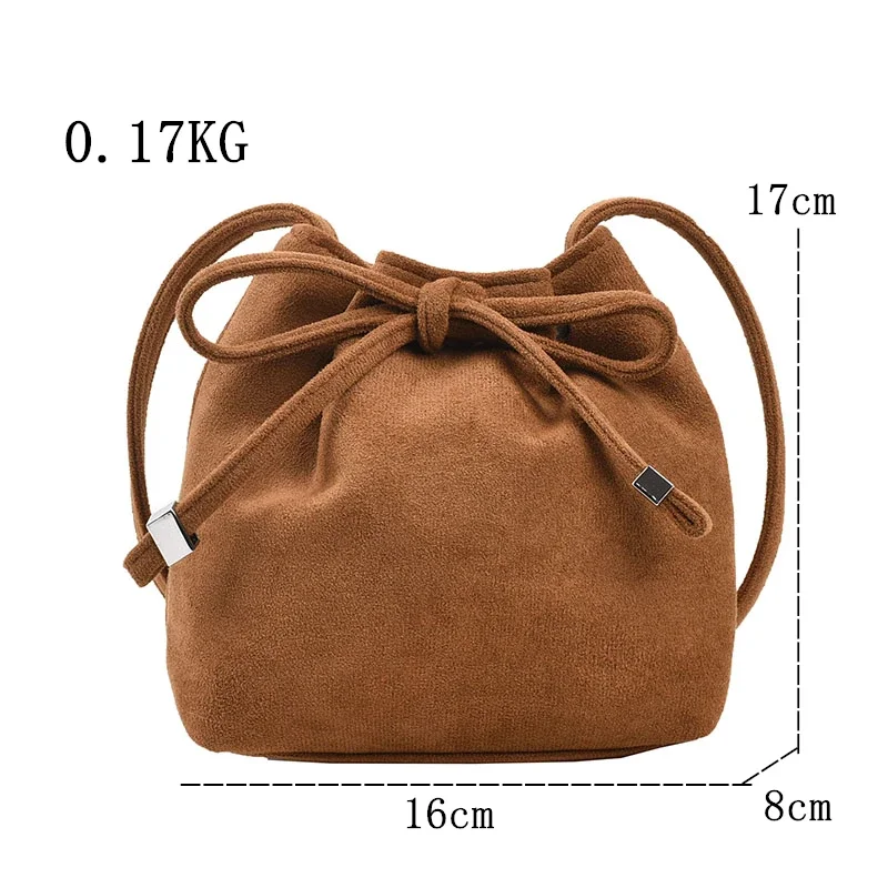 Deerskin Velvet Leather Messenger Bags For Women Small Handbags Designer Luxury Shoulder Crossbody Bag Female Fashion purse