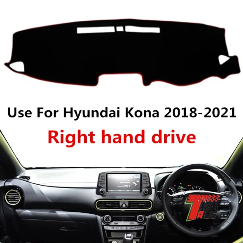 

TAIJS factory Sun protection high-end Suede dashboard cover for Hyundai Kona 2018-2021 Right hand drive hot selling