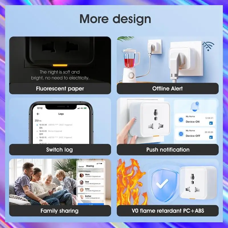 

A98Z Ewelink Wifi Smart Socket Universal Plug APP Controls Voice Timing 2.4G Wireless Plug Switch