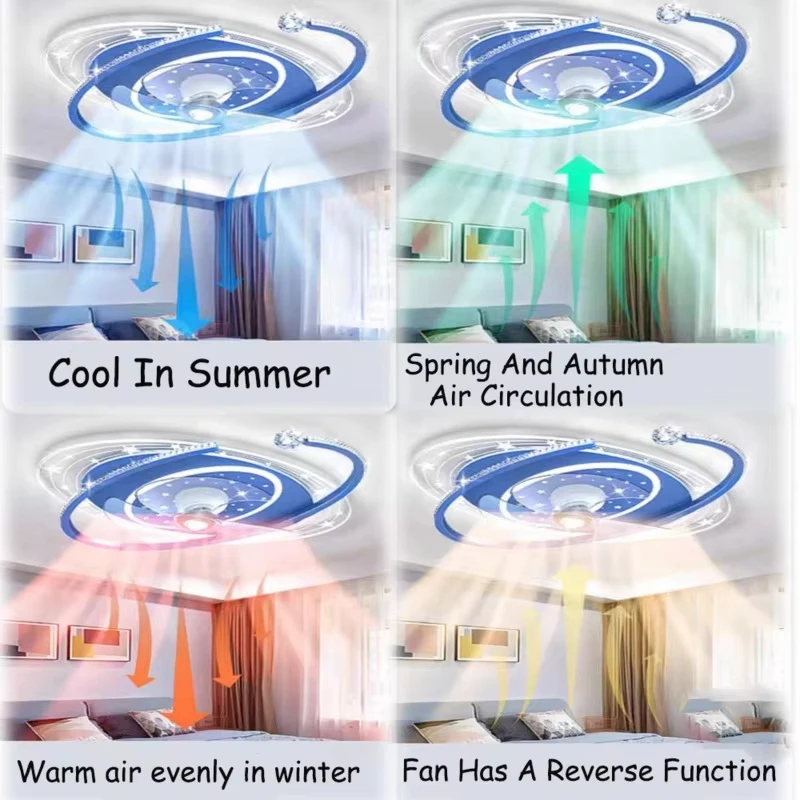 مروحة سقف LED حديثة مع إضاءة ق - مراجعة Smart Ceiling Fan وسعره