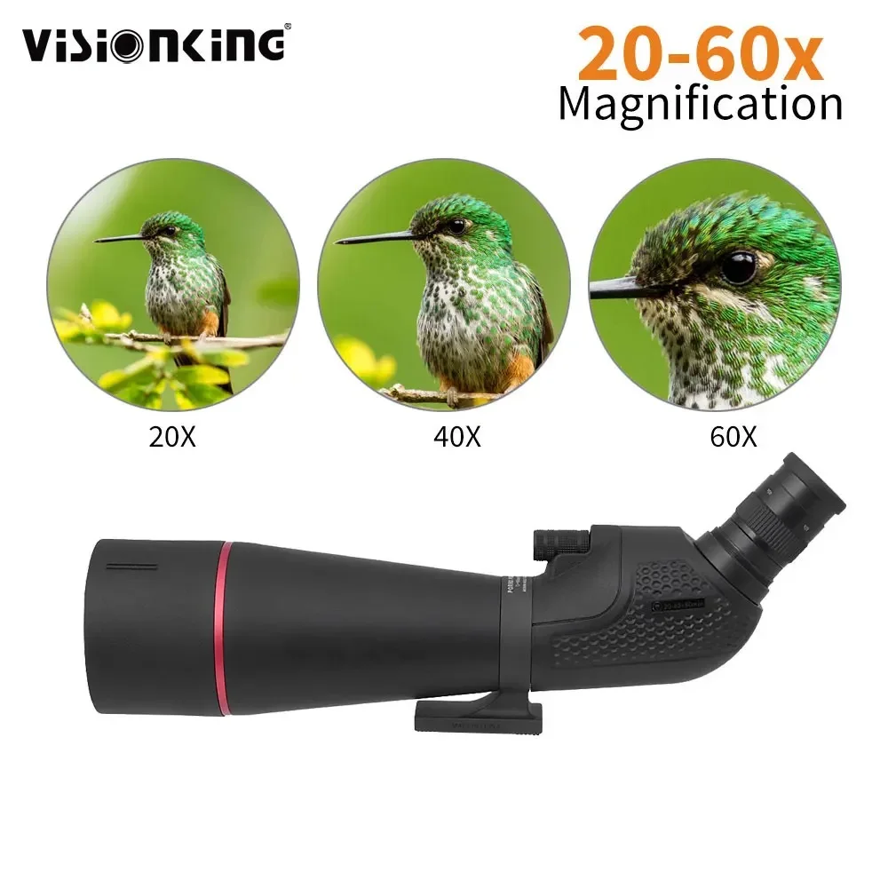 Visionking Powerful 20-60x80 Spotting Scope FMC BAK4 Waterproof Outdoor Birdwatching Target Shotting Observation Zoom Monocular