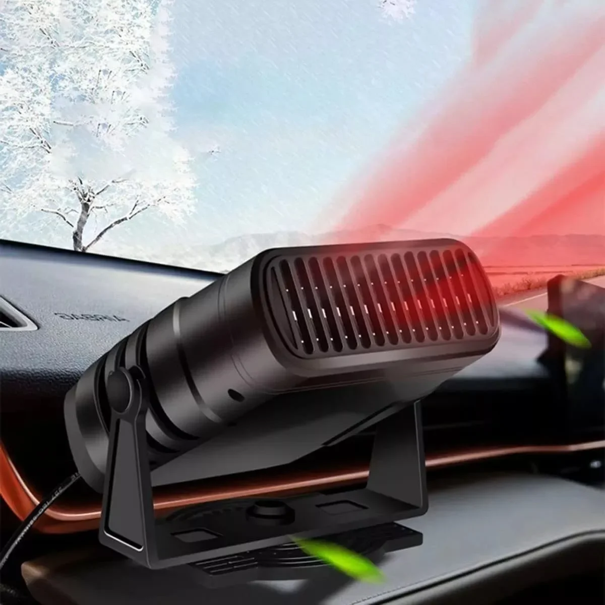 Portable 12V DC Car Heater Fan Ceramic Heating Defroster Demister Winter Driving Quick Warm Defog Tool