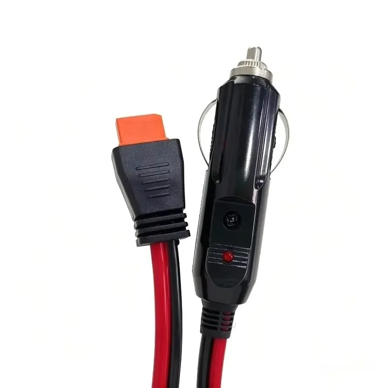 12AWG Molded XT60i to Cigarette Lighter Male Plug Cable for Car Charging Portable Power Station