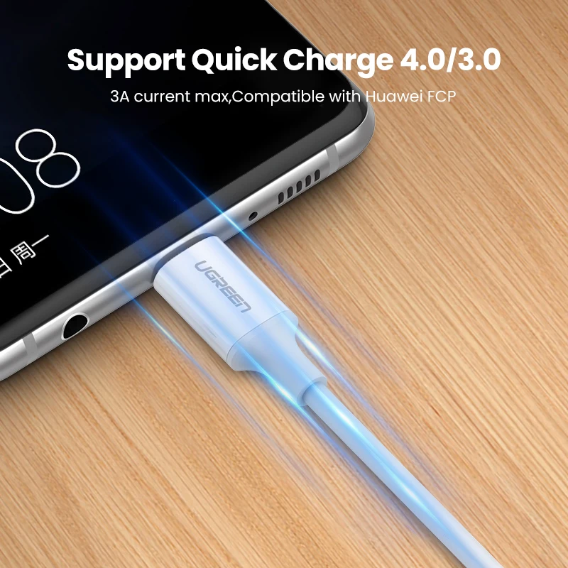 UGREEN USB C to USB Type C Cable 60W for Samsung MacBook iPad Pro USB Type C Charging Cable 3A Quick Charge 4.0 USB C
