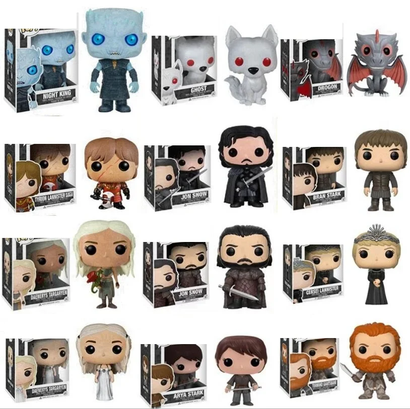 NEW Game of  Night King Jon Snow Daenerys Aya Bran Cersel DrogonThrones Ghost Tormund Tyrion Vinyl Action Figures Collection Toy