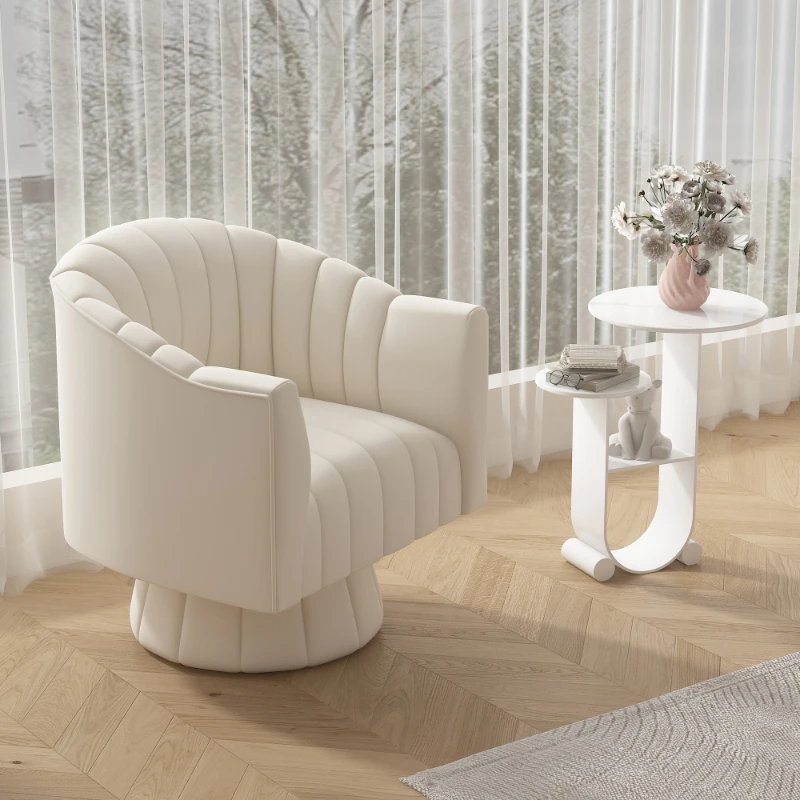 

minimalis Cream wind sofa chair light luxury living room balcony bedroom single chair leisure comfortable home furniture