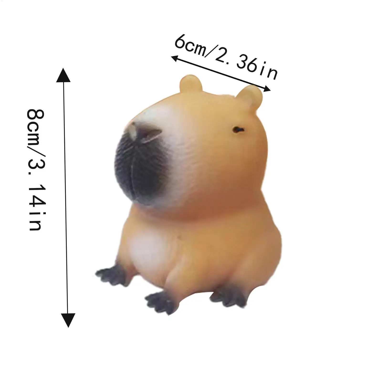Capybara juguete para apretar de rebote rápido Kawaii Brown juguetes para apretar capibara de dibujos animados alivio del estrés descompresión n juguetes sensoriales adultos