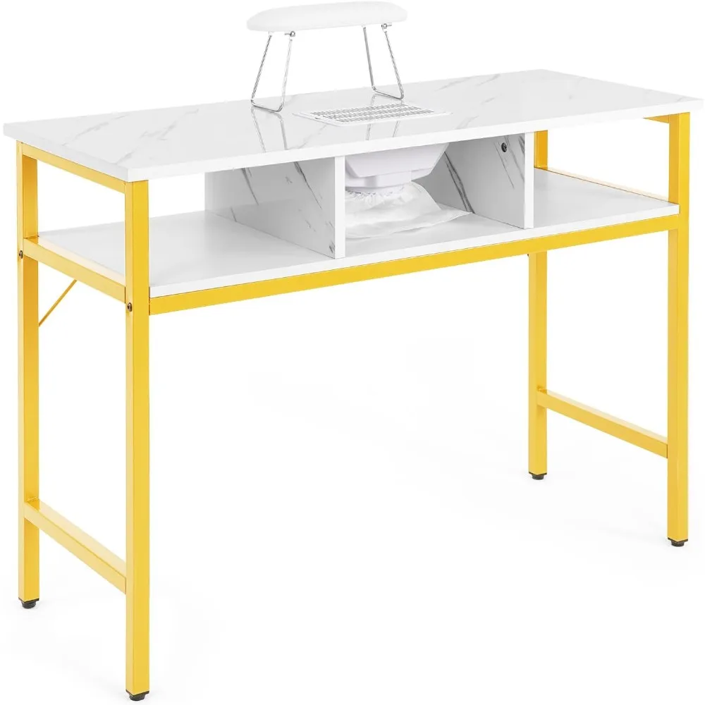 

Manicure Table, Nail Desk, Electric Dust Collector, Nail Station, Marble Grained Table, Spa Salon Workstation