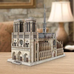 Quebra-cabeça 3D de Notre Dame de Paris para adultos, modelos, grande desafio, catedral francesa, quebra-cabeça, móvel, modelo