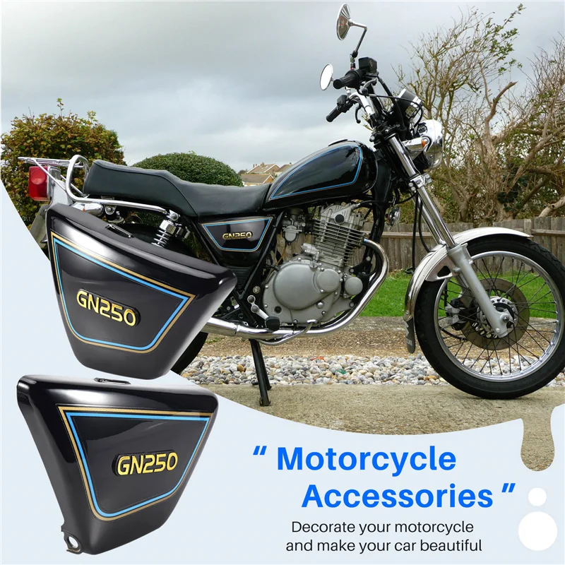 A45F-1 par de painéis de cobertura lateral direita e esquerda para peças de motocicleta suzuki gn 250 gn250 gn250 peças de motocicleta