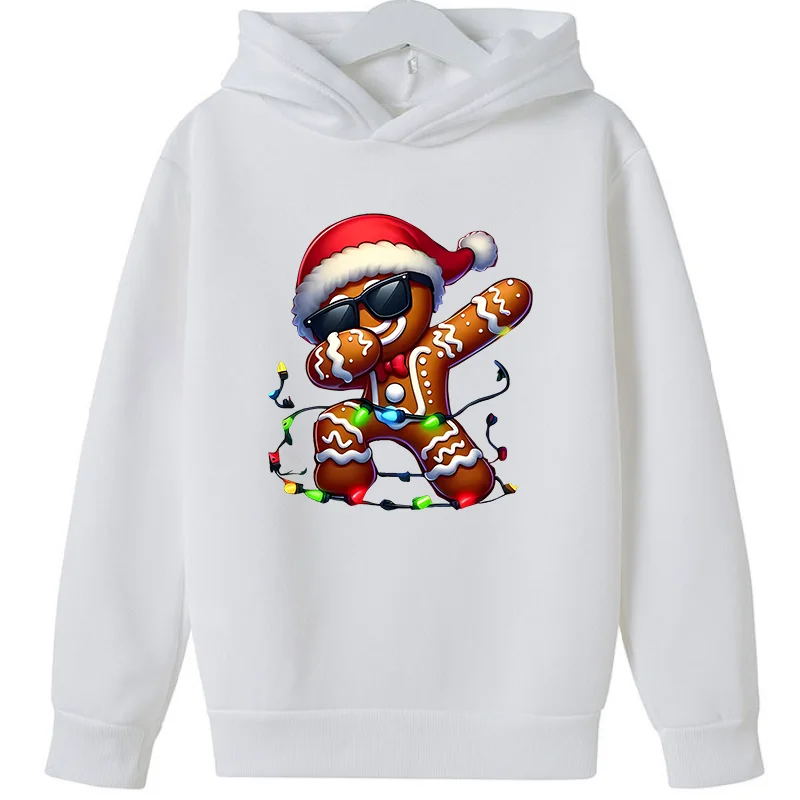

Hot Sale Christmas Print Hoodie Fashion New Pocket Kids Sweatshirt Boys Girls Fleece Warm Hooded Children's Clothing Sweatshirts