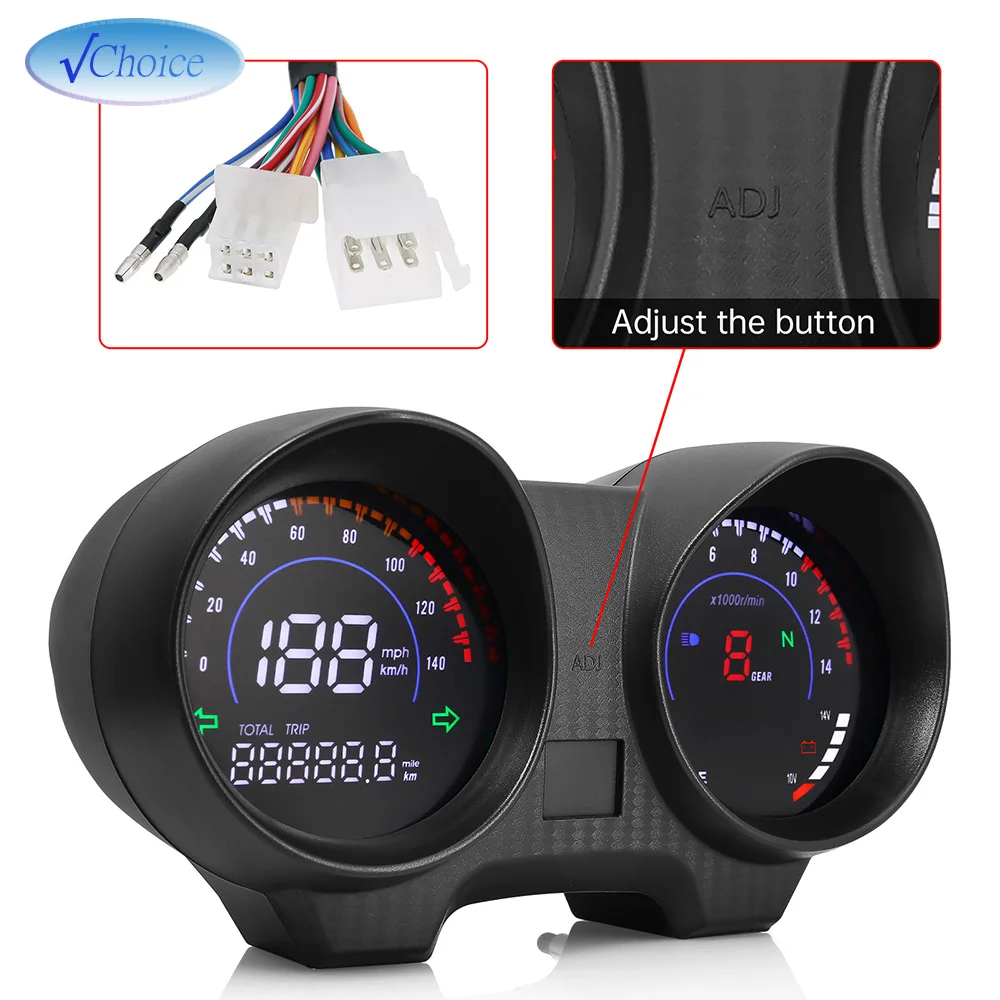 For Brazil TITAN 150 Honda CG150 Fan150 2010 2012 Motorcycle Speedometer Digital Dashboard LED RPM Meter Moto Electronics Car