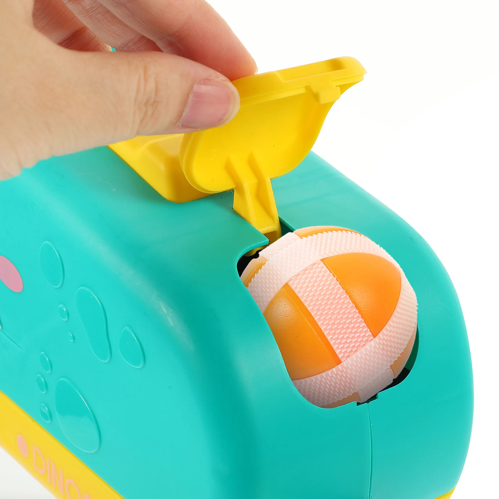 1 ensemble de jeu de tir de balle collante, dessin animé sûr en forme de dinosaure, jeu de société interactif pour enfants, cadeau de sport amusant, jouet de balle collante