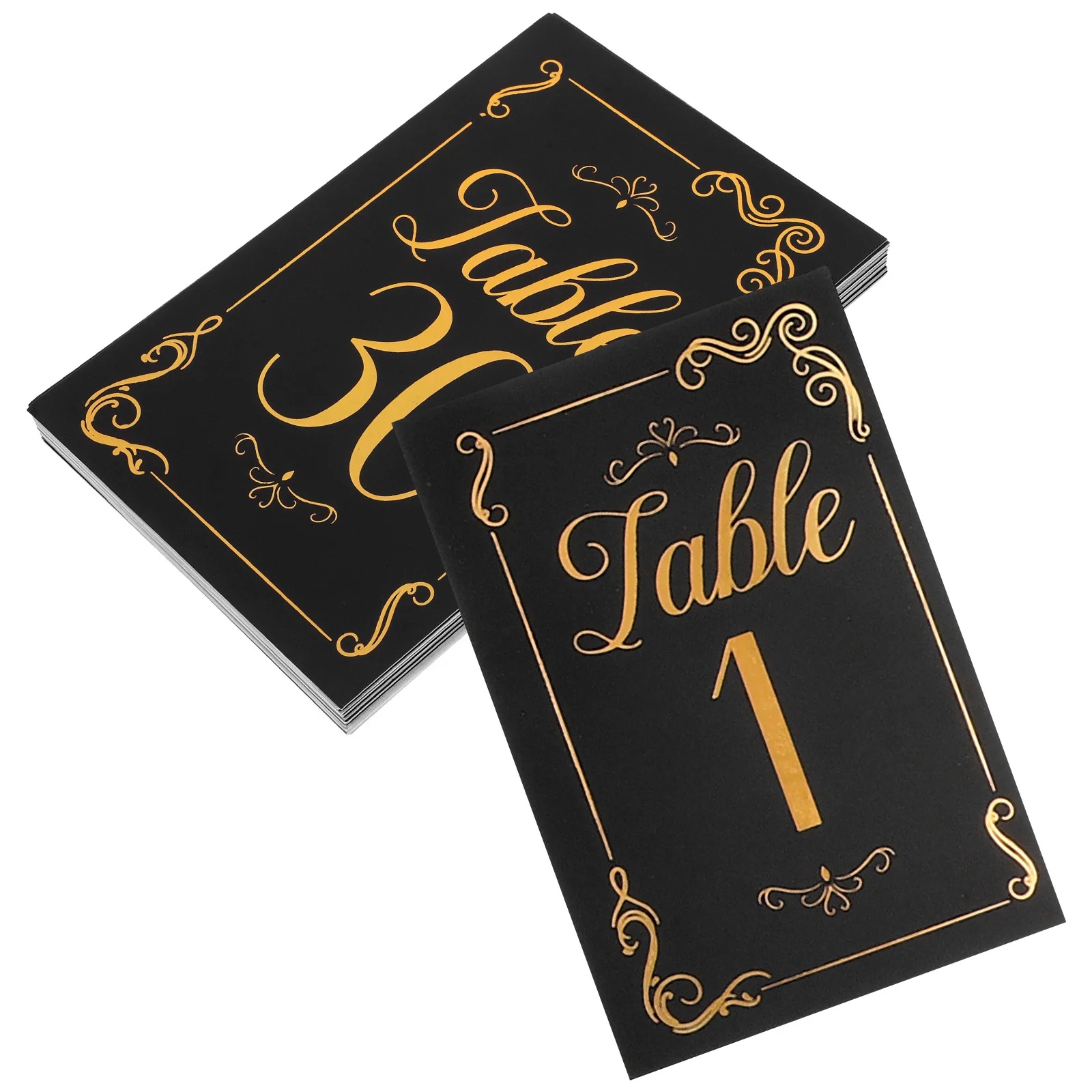 

31pcs Number Cards For Seating Wedding Table Numbers Gold Place Cards Paper Table Name Card Holders Buffet Label Stand