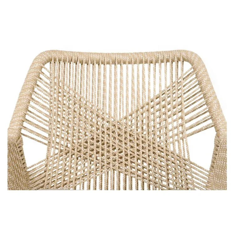 For BM011 Modern Design Rope Weave Upholstered Wood Barstool Counter height Stools High Chair Kitchen Stool