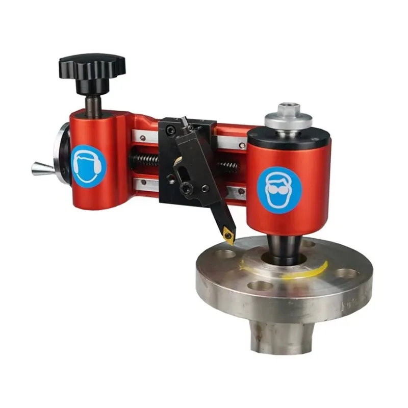 MFC-350 Manual Flange Facing Machine Hand OD Mounted Flange Facer for Pipe Maintenance 1-1/4 Inch Diameter Range