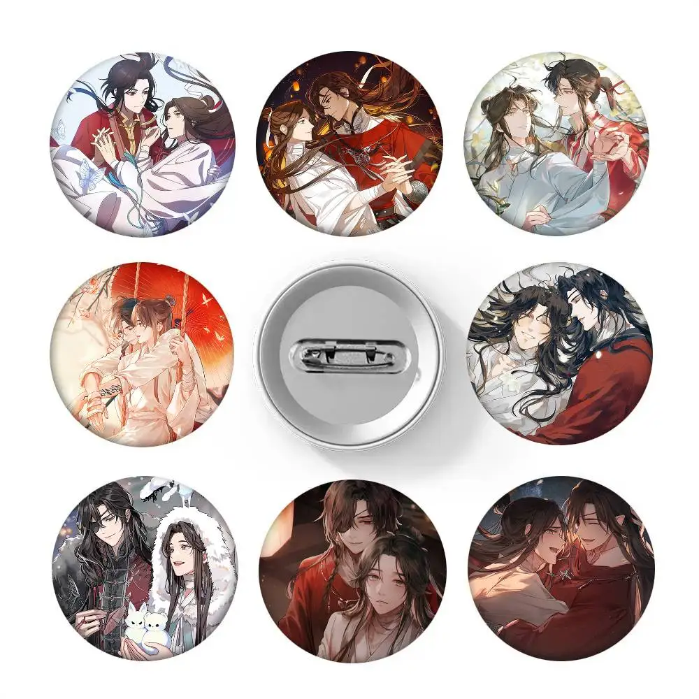 Heaven Officials Blessing Anime Round Badge Creative Brooch Clothing Backpack Accessories Lapel Pin