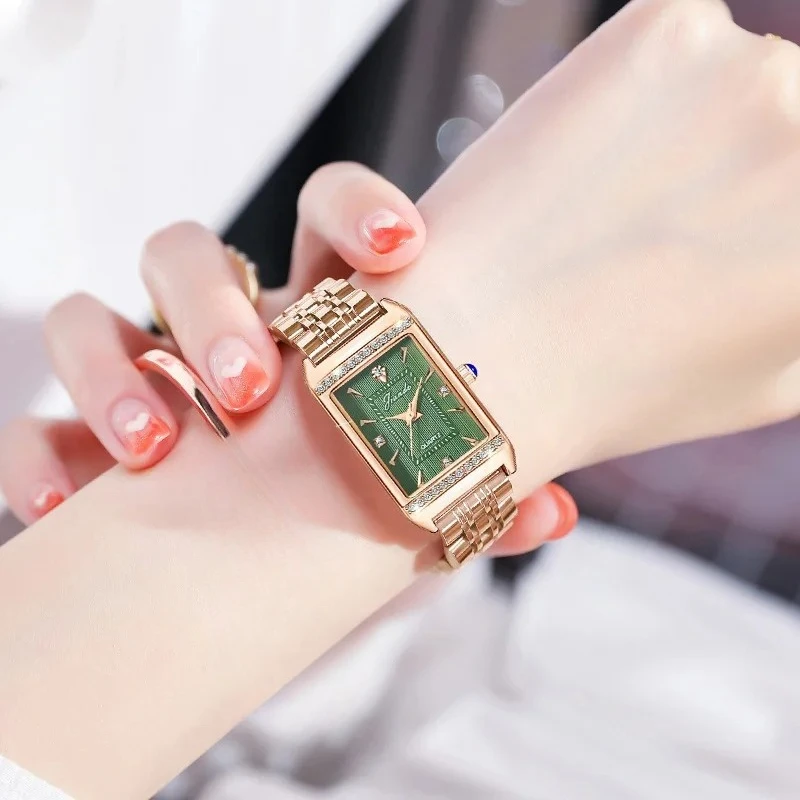 Women'S Watch, 2026 New Style, Light Luxury, High-End Small Square Watch, Student Quartz Watch, Fashionable Wristwatch.