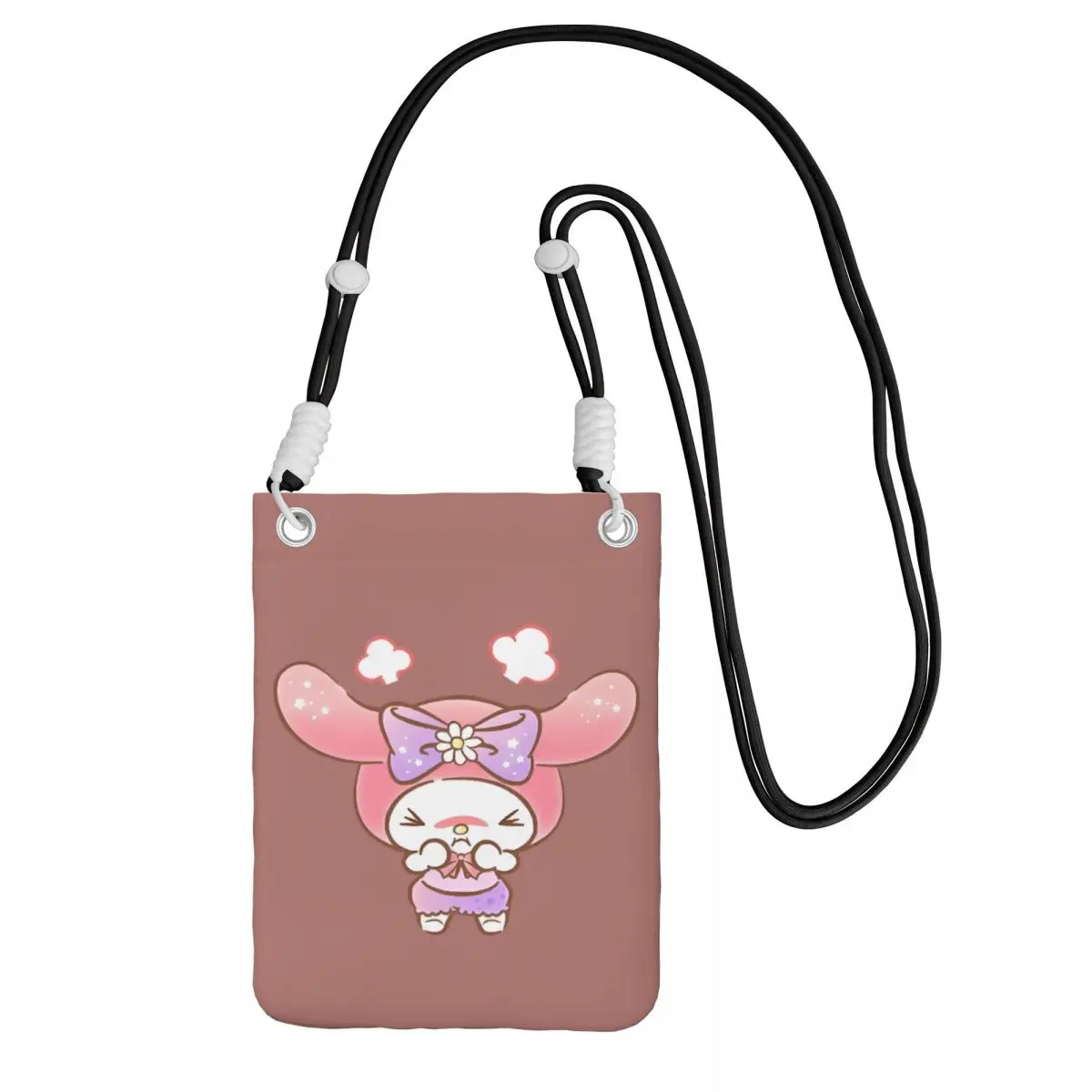 

Custom Melody Carry A Mobile Phone Bag Diagonally Men Women Pink Rabbit Shoulder Crossbody Bag Adjustable Length City Walk
