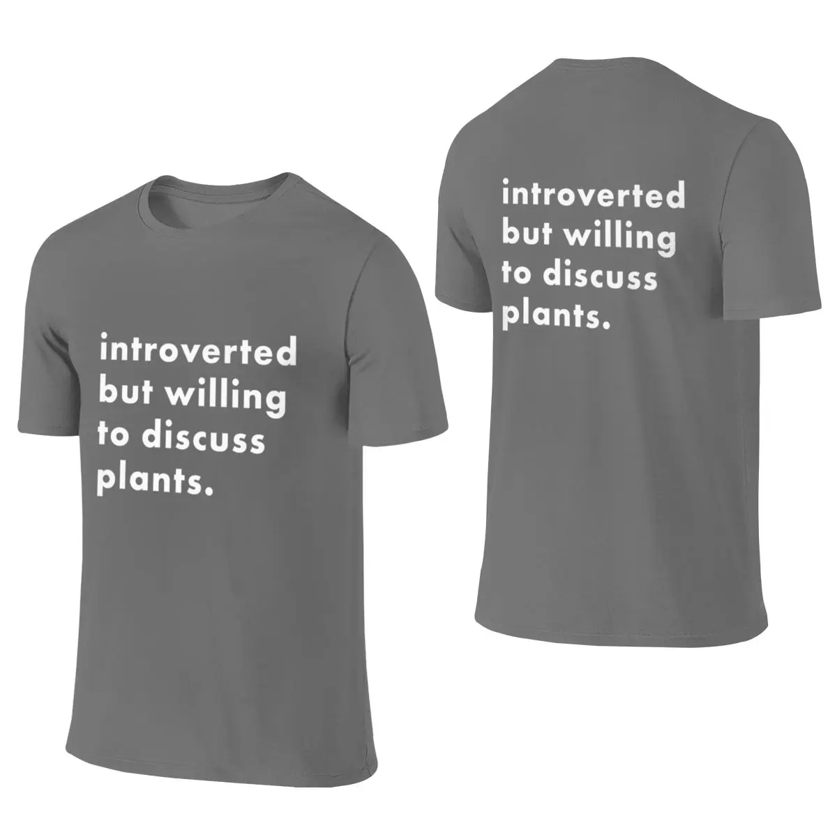 Introverted But Willing To Discuss Plants Travel Reversible T-shirt Minimalist Street Style Simple And Elegant Shirt