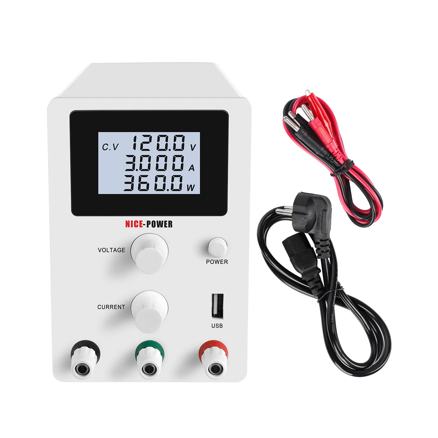 Regolatori di tensione durevoli con uscita stabile CC di potenza industriale 30V10A 60V5A Stabilizzatori Display LCD regolabile da laboratorio