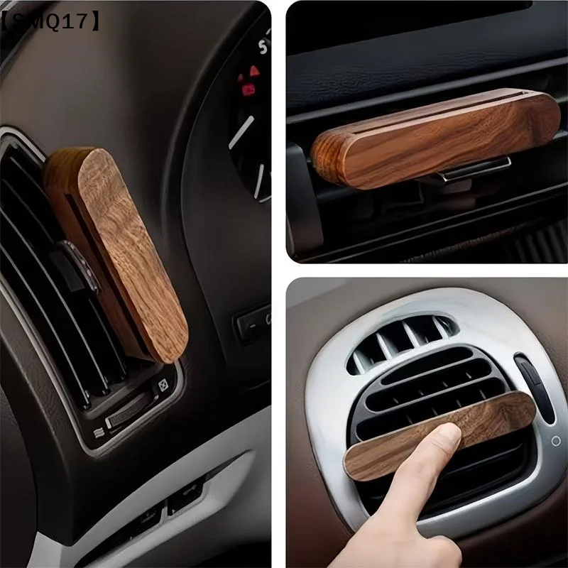 Wood Car Air Vent Diffuser Refillable, Car Fragrance Clip Diffuser, Car Aromatherapy Diffuser Long-Lasting Home Fragrance【SMQ】