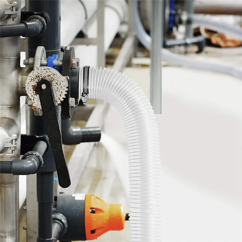 

SEWS-PVC Dust Collection Hose & 2 1/2In Ports 10Ft,Dust Collection Hose, PVC Fume Collection Hose For Dust Collection Systems