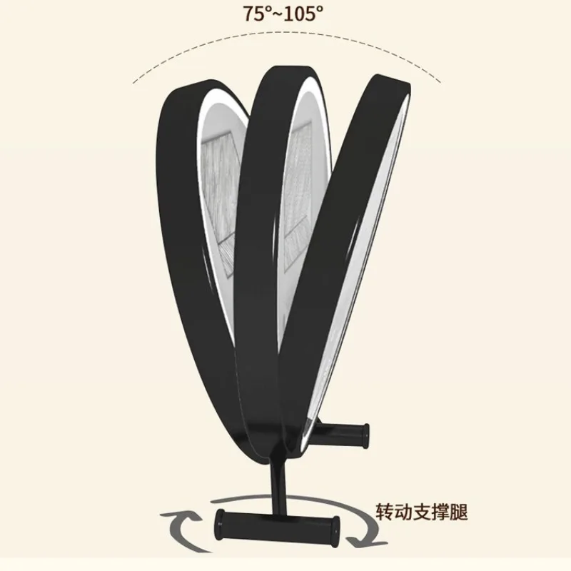 Three-color adjustable foldable portable makeup mirror, high-definition mirror, LED lighted dressing table