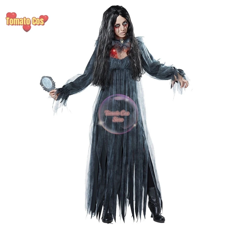 Cosplay Demon Slayer Halloween Cosplay Costume Ghost Bride Witch Vampire Show Games Costume Horror Demon Costume Party Dress