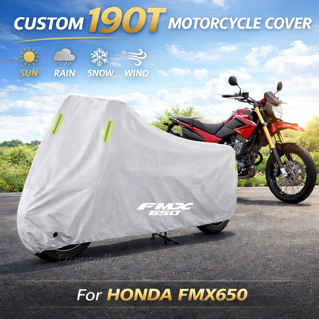

For HONDA FMX650 FMX 650 Fmx650 Fmx 650 Motorcycle Cover Silver Waterproof UV Rain Dust Sun Outdoor Indoor Protector