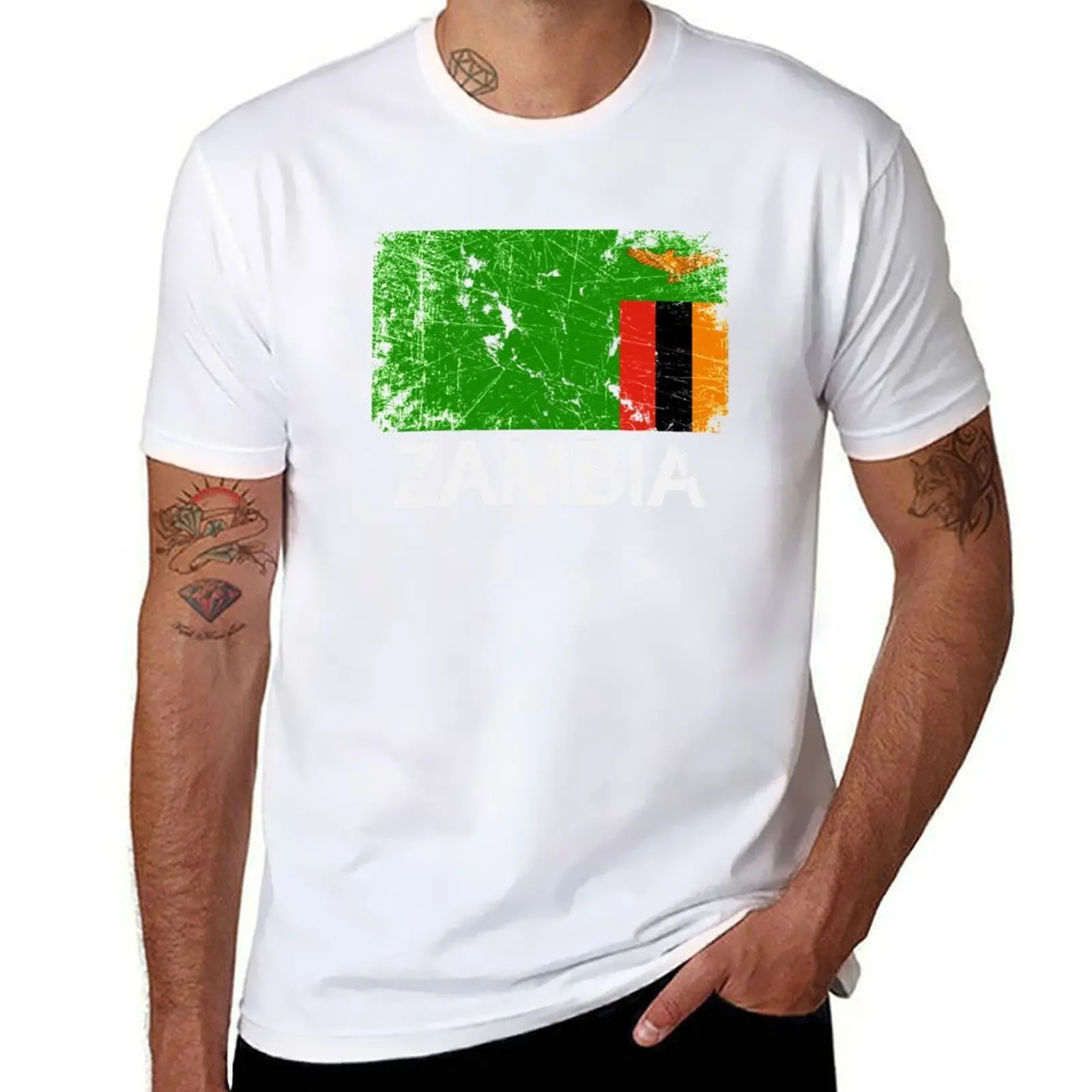 

Zambian Flag Design Vintage Made In Zambia Gift T-Shirt t shirt man luxury t shirt custom print T-Shirt