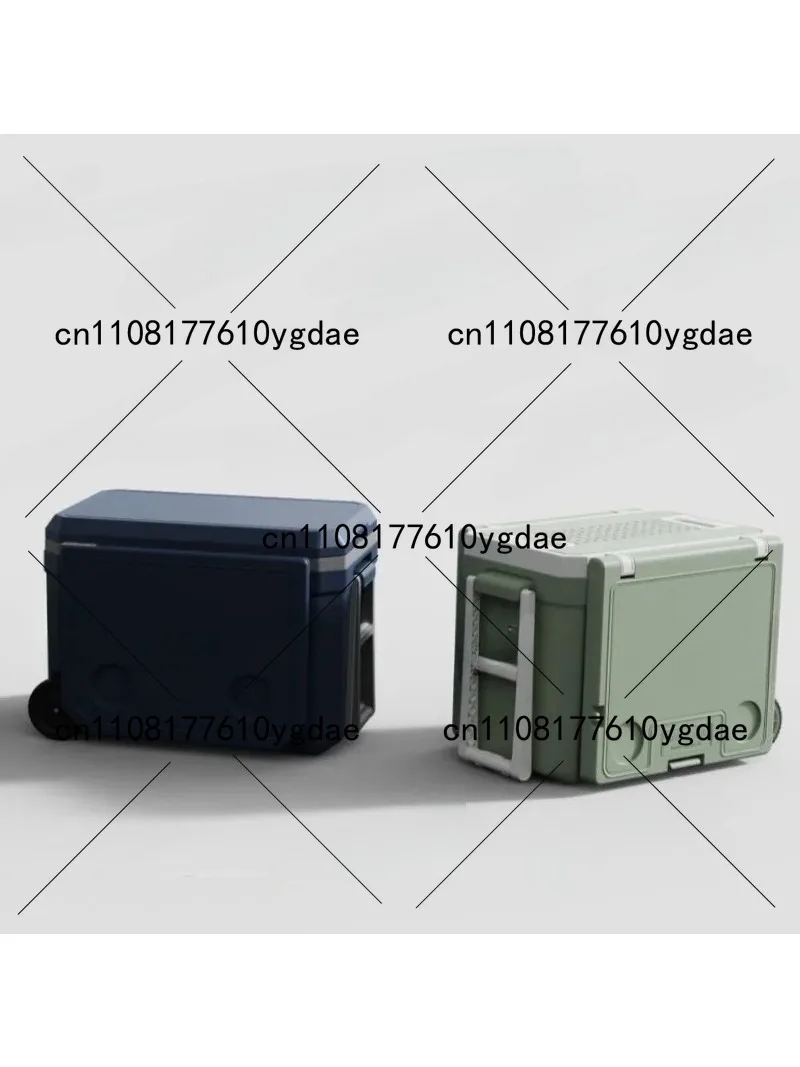 45 liters outdoor trolley incubator, car camping, picnic, barbecue food, portable pulley, fresh-keeping refrigerated freezer
