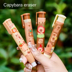 Borrador de capibara Kawaii, papelería estética, suministros escolares japoneses, todo para la escuela, regreso a la escuela, cosas bonitas, 1 Uds.