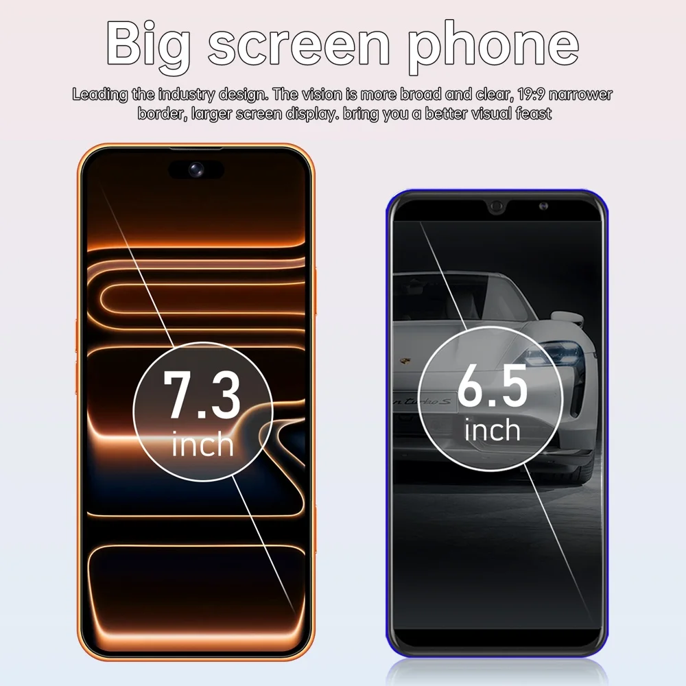 K-Touch NEW 15T Pro Mobile Phones Face Unlocked Smartphone 7.3 Inch Android Cell Phone 16+48MP 5G Dual Card Dual Standby 7800mAh Global Version Cellphones For Men Women