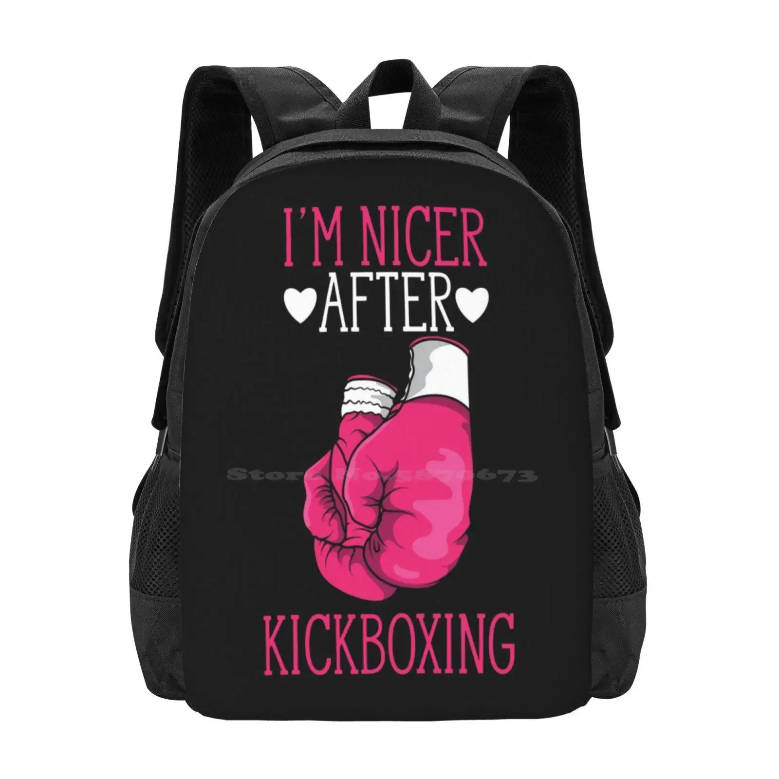 

Funny Kickboxing Martial Arts Gift For Kickboxer Hot Sale Schoolbag Backpack Fashion Bags Knockout Punch Corner Referee Ring