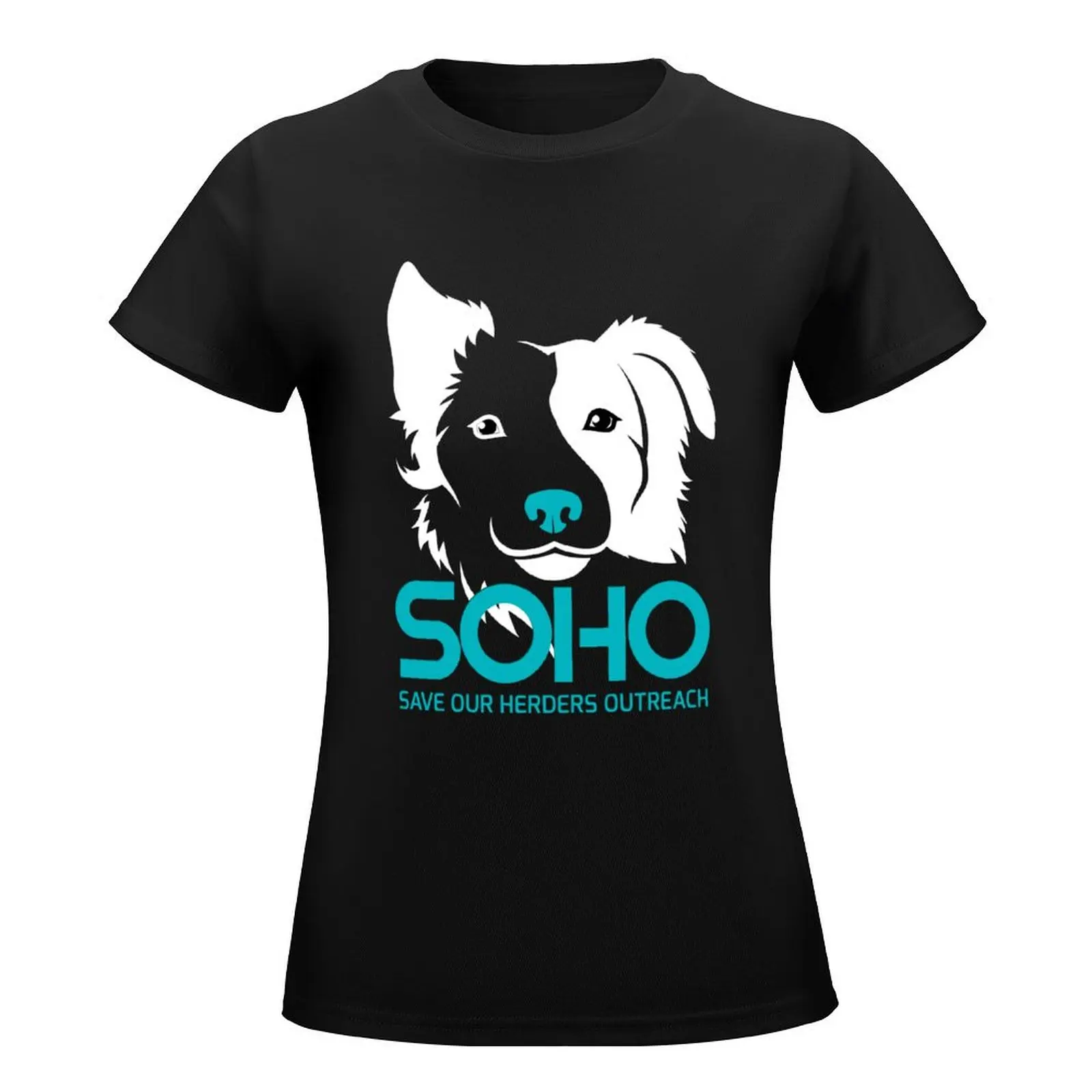 SOHO Logo for dark backgrounds T-Shirt funny summer tops Women's summer blouses 2024