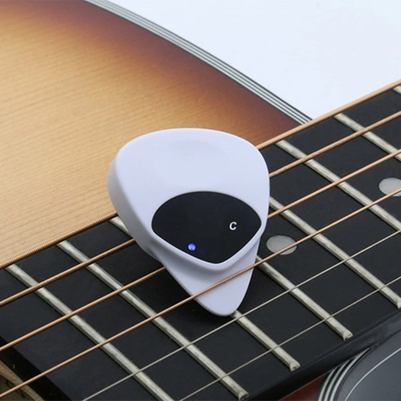 

1PC 2-in-1 Guitar Pick & Tuner High-Quality Double Function 12-Tone Equal Temperament for Folk Guitars and Ukuleles Accessories