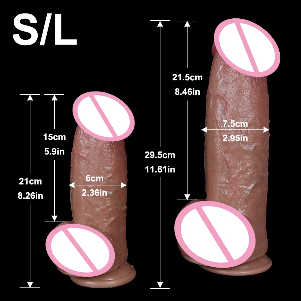 Realistic Huge Dildo Penis Soft Skin Feeling Adults Cock G-spot Anal Sex Toys Suction Cup for Woman Man Penis Masturbation 18+