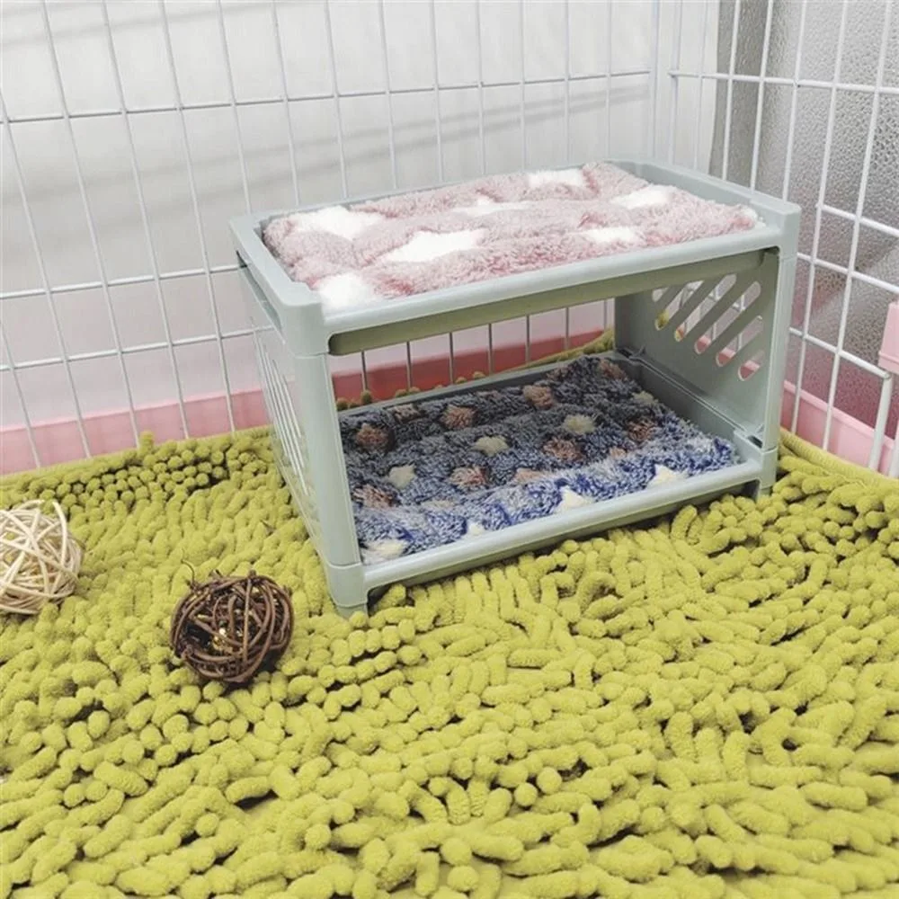 Pet Bunk Bed Easy To Install Hideout Corner For Hedgehog Guinea Pig Hamster-Toy