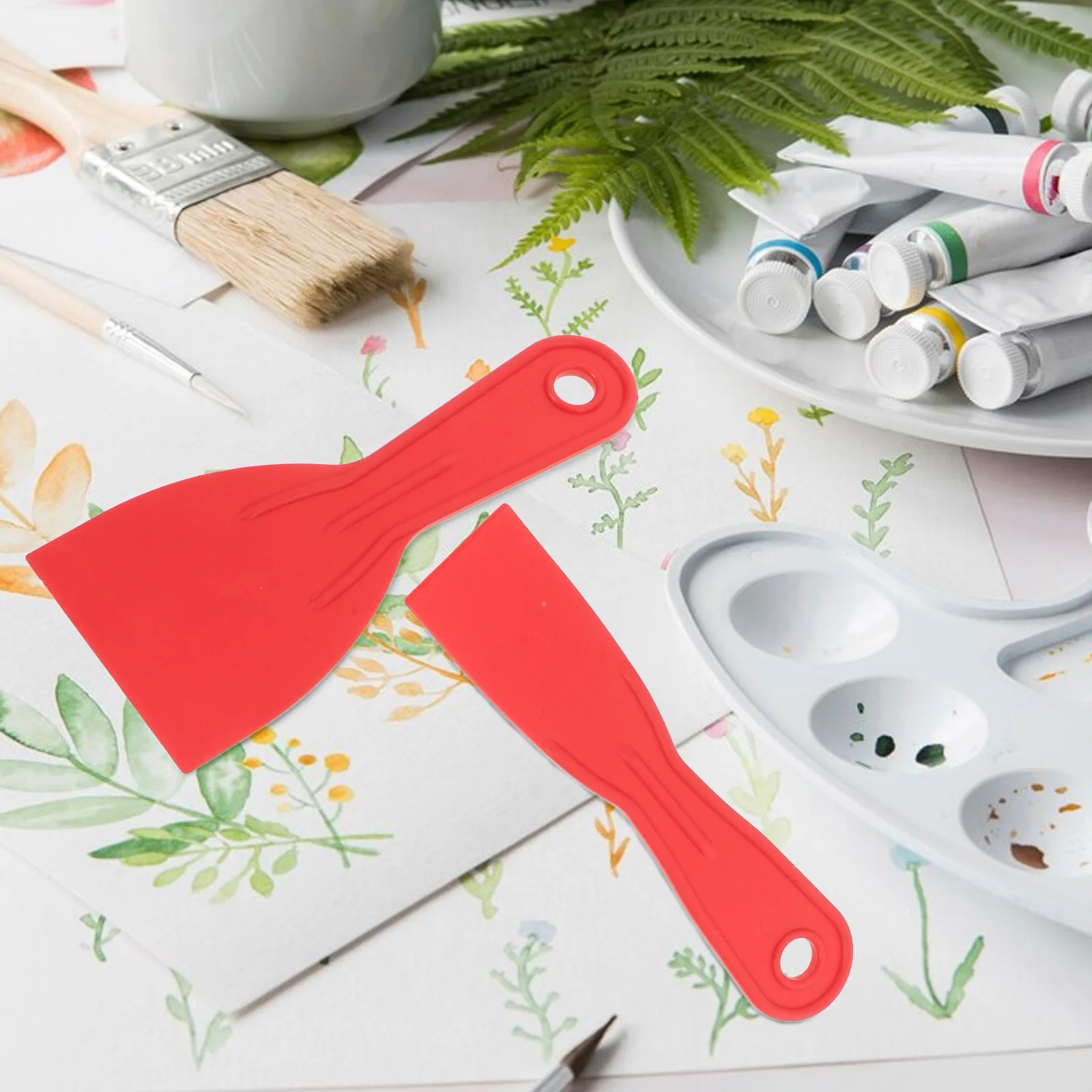 3Pcs Putty Scrapers Set Plastic Trowel Wall Repair Scrapers Flexible Filling Smoothing Spatula Plastic Trowel Wall Patch Scraper