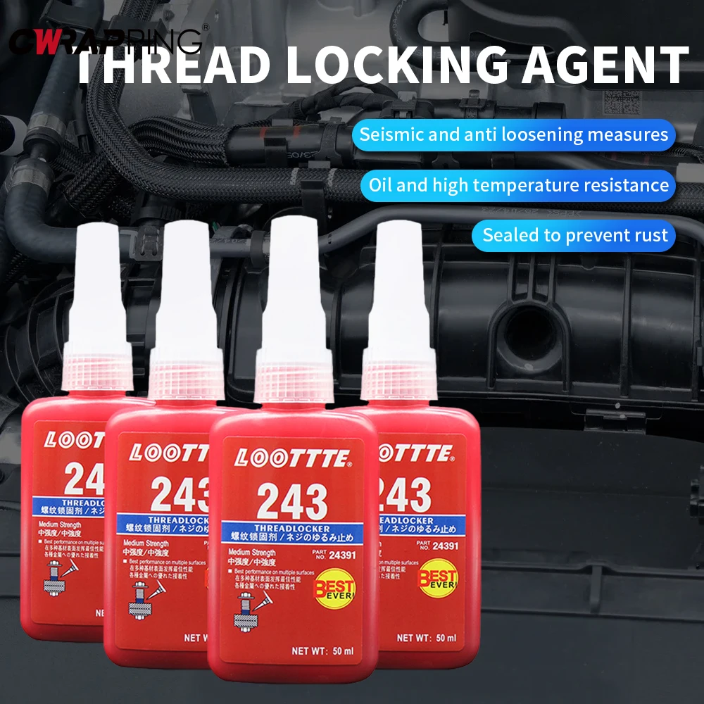Thread Locker Threadlocker Lock 1/2/3PCS Screw Loosening Adhesive Metal Glue Household Repairs 50/250ml Anti-slip Caulk Sealers