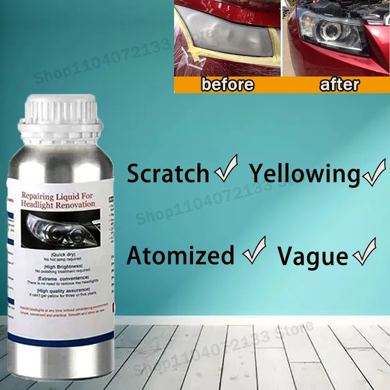 Car Headlight Restoration Polishing Kits Headlamp Scratch Remover Repair Cleaning Agent Remove Oxidation Headlight Polish Liquid