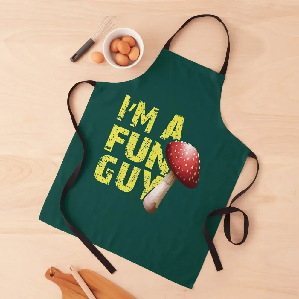 

I'm Fun Guy - Mushroom Meme Apron Kitchen Utensils For Kitchen Chef Uniform For Men Men'ss Apron